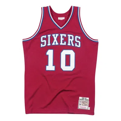 Mitchell & Ness Nba Maurice Cheeks 1982-83 Philadelphia 76ers Road Authentic Jersey In Burgundy