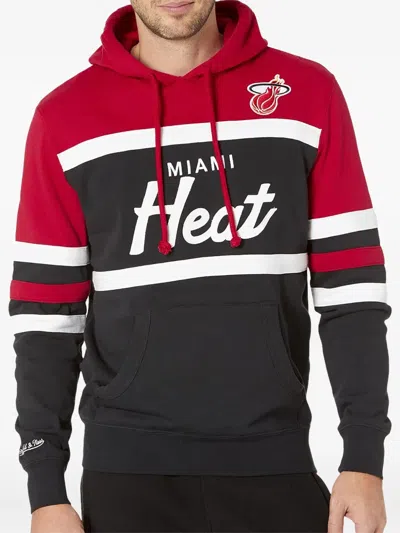 Mitchell & Ness Nba Miami Heat Head Coach Hoodie In Red