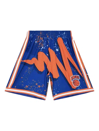 Mitchell & Ness "nba New York Knicks 1991" Hyper Hoops Swingman Shorts In Blue