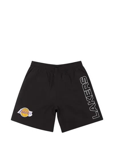 Mitchell & Ness Nba Nylon Short Los Angeles Lakers Shorts In Black