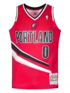 Mitchell & Ness Nba Portland Trail Blazers Alternate Jersey In Pink