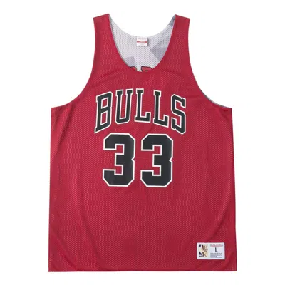 Mitchell & Ness Nba Reversible Mesh Tank Chicago Bulls Scottie Pippen In Red