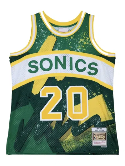 Mitchell & Ness "nba Seattle Supersonics 94 Gary Payton" Hyper Hoops Swingman Jersey In Green