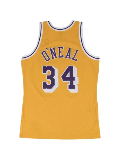 Mitchell & Ness Nba Shaquille O'neal 1996 Los Angeles Lakers Vest In Yellow
