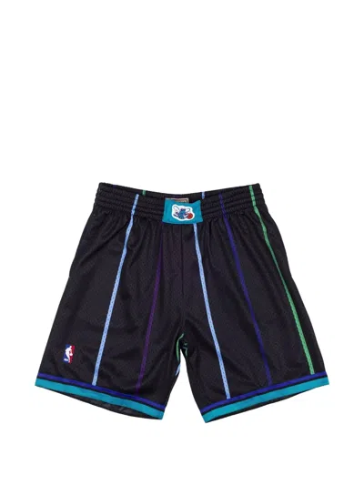 Mitchell & Ness Nba Striped Basketball Shorts In Black