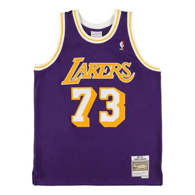 Mitchell & Ness Nba Swingman Dennis Rodman Los Angeles Lakers Road 1998-99 Jersey In Purple