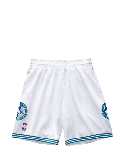 Mitchell & Ness Nba Swingman Graphic Shorts In White