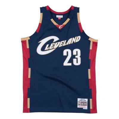 Mitchell & Ness Nba Swingman Jersey Cleveland Cavaliers Alternate 2008-09 Lebron James 'navy Red' In Blue