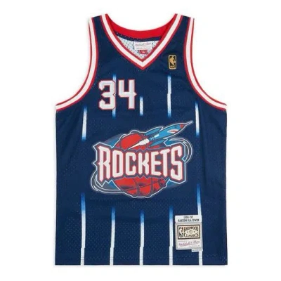 Mitchell & Ness Nba Swingman Jersey 'houston Rockets - Hakeem Olajuwon 1996/97'' In Blue