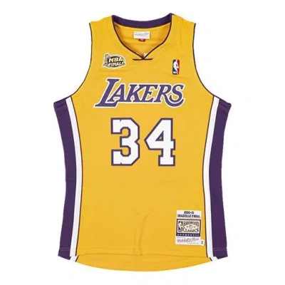 Mitchell & Ness Nba Swingman Jersey Los Angeles Lakers Home 00-01 Shaquille Oneal In Yellow