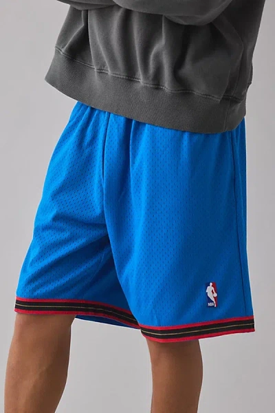 MITCHELL & NESS NBA SWINGMAN MESH SHORT IN BLUE, MEN'S AT URBAN OUTFITTERS