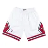 Mitchell & Ness Nba Swingman Shorts Chicago Bulls 1997-98 'white Red' In Yellow