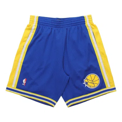 Mitchell & Ness Nba Swingman Shorts Golden State Warriors Road 1995-96 'blue Yellow'