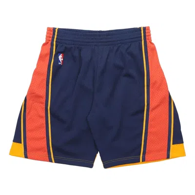 MITCHELL & NESS MITCHELL & NESS NBA SWINGMAN SHORTS GOLDEN STATE WARRIORS ROAD 2009-10 'NAVY ORANGE'