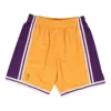 Mitchell & Ness Men's  Gold Los Angeles Lakers 2009 Hardwood Classics 75th Anniversary Swingman Short
