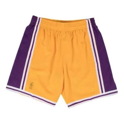 MITCHELL & NESS MITCHELL & NESS NBA SWINGMAN SHORTS LOS ANGELES LAKERS HOME 1996-97 'YELLOW PURPLE'