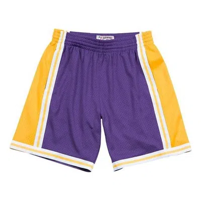 Mitchell & Ness Nba Swingman Shorts Los Angeles Lakers Road 1984-85 'purple Gold'