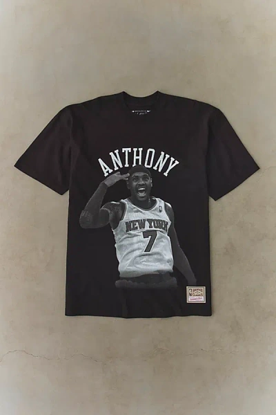Mitchell & Ness Nba Throwback Legends Graphic Tee In Carmelo Anthony, Men's At Urban Outfitters In Black