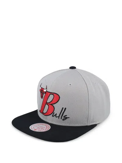 Mitchell & Ness Nba Top Letter Snapback Cap In Gray
