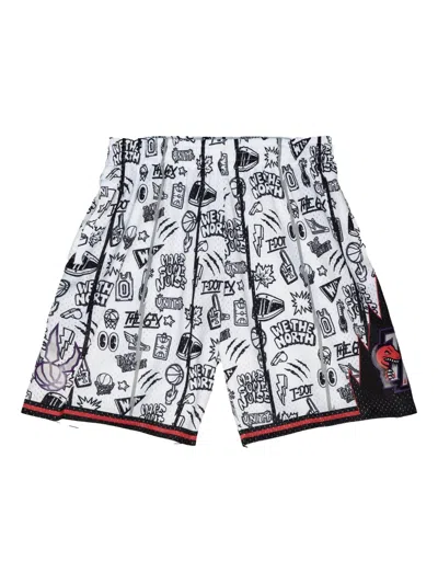 Mitchell & Ness "nba Toronto Raptors 1998" Doodle Swingman Shorts In Multi