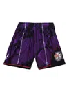 Mitchell & Ness "nba Toronto Raptors 1998" Team Marble Swingman Shorts In Purple