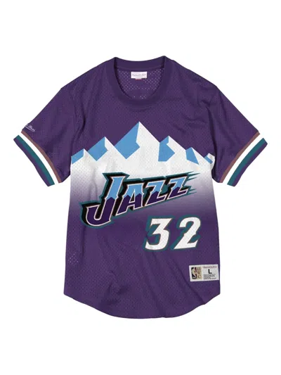 Mitchell & Ness "nba Utah Jazz 96 Karl Malone" N&n Mesh Top In Purple