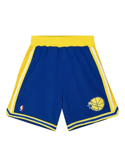 Mitchell & Ness Nba Warriors 1995-96 Basketballshorts In Blue