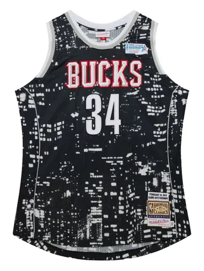 Mitchell & Ness Nba World Rising Stars All-star 2015 "giannis Antetokounmpo" Jersey In Black