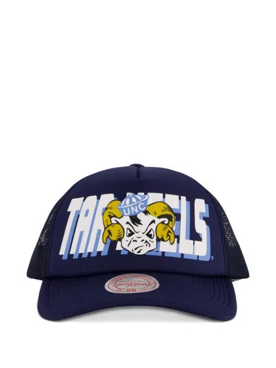 Mitchell & Ness Ncaa Billboard Trucker Snapback Cap In Blue