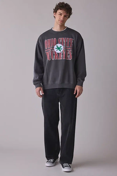 Mitchell & Ness Ncaa Downtown Graphic Fleece Crew Neck Sweatshirt In Ohio State, Men's At Urban Outfitters In Multi