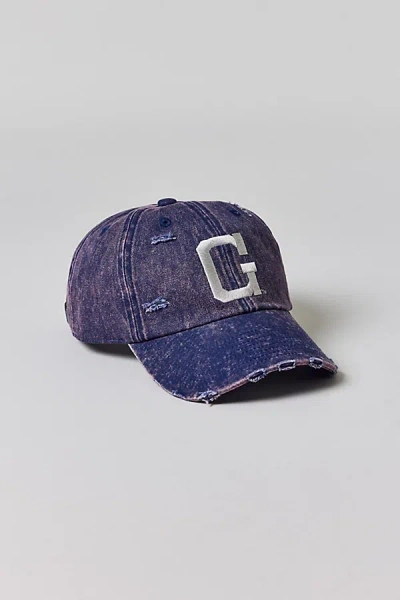 Mitchell & Ness Ncaa Georgetown University Hoyas Washed Dad Hat In Blue, Men's At Urban Outfitters