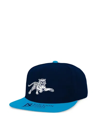 Mitchell & Ness Ncaa Jackson State Tigers Logo Baseball Cap In Blue