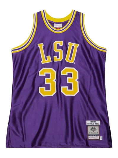 Mitchell & Ness Ncaa Lsu 1990 Shaquille O'neal Tanktop In Purple