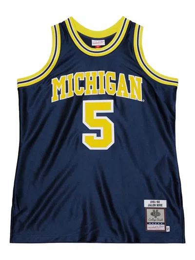 Mitchell & Ness Ncaa Michigan 1991 Jalen Rose Tanktop In Blue