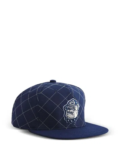 Mitchell & Ness Ncaa Quilted Taslan Georgetown Hoyas Cap In Blue