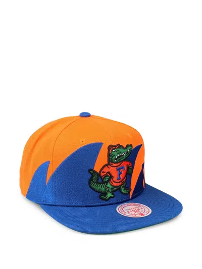 Mitchell & Ness Ncaa Sharktooth Snapback Cap In Blue
