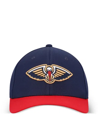 Mitchell & Ness New Orleans Pelicans Two Tone Stretch Snapback Cap In Blue