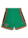 Mitchell & Ness New York Knicks 2007/08 "st. Patrick's Day" Swingman Shorts In Green