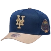 Mitchell & Ness New York Mets  Mets Navy & Tan Pro Pinch Cap In Blue