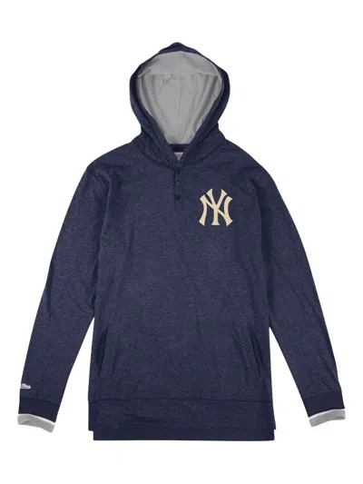 Mitchell & Ness New York Yankees Long-sleeved Hoodie In Blue