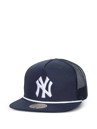 Mitchell & Ness New York Yankees Mlb Roper Trucker Baseball Cap In Blue