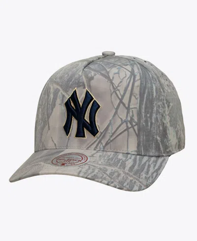 Mitchell & Ness New York Yankees Perfect Pro Pinch Camo Adjustable Baseball Cap In Gray