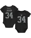 Mitchell & Ness Newborn And Infant Boys And Girls  Bo Jackson Black Las Vegas Raiders Retro Name And In Black