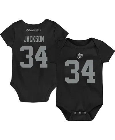 Mitchell & Ness Babies' Newborn And Infant Boys And Girls  Bo Jackson Black Las Vegas Raiders Retro Name And