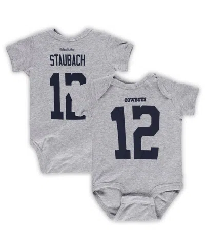 MITCHELL & NESS NEWBORN AND INFANT BOYS AND GIRLS MITCHELL & NESS ROGER STAUBACH HEATHER GRAY DALLAS COWBOYS RETIRED
