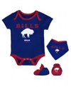 Mitchell & Ness Newborn And Infant Boys And Girls  Royal, Red Buffalo Bills Throwback Bodysuit Bib An In Royal,red