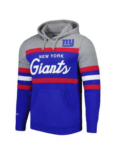 Mitchell & Ness Nfl Giants Striped Hoodie In Blue