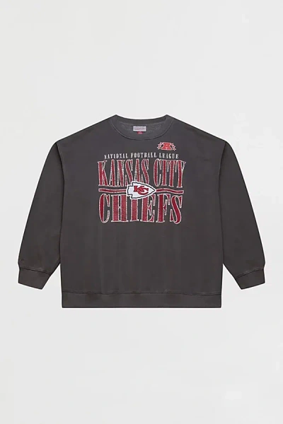 Mitchell & Ness Nfl Kansas City Chiefs Downtown Crew Neck Sweatshirt In Black, Men's At Urban Outfitters