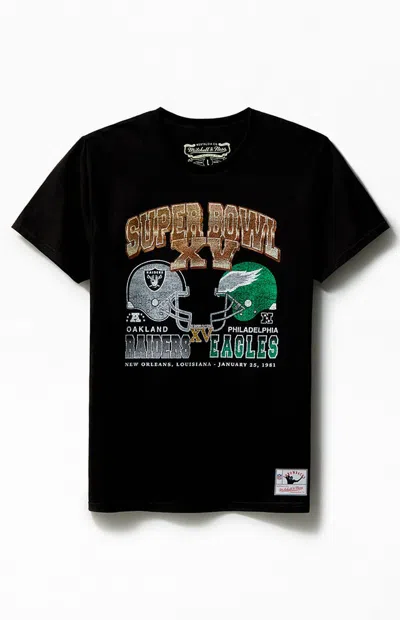 Mitchell & Ness Nfl Super Bowl Raiders Vs Eagles T-shirt In Black