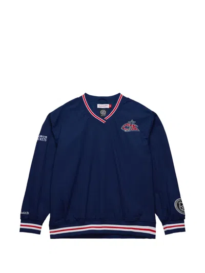 Mitchell & Ness Nhl Colombus Blue Jackets V-neck Sweatshirt